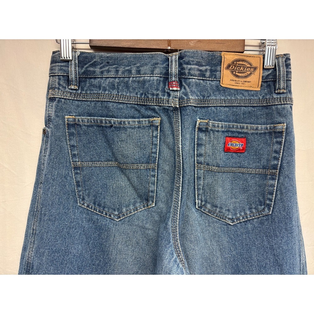 Dickies Straight Leg Jeans Womens Blue Atlantic Wash Denim 5-Pocket 14 (28x27)